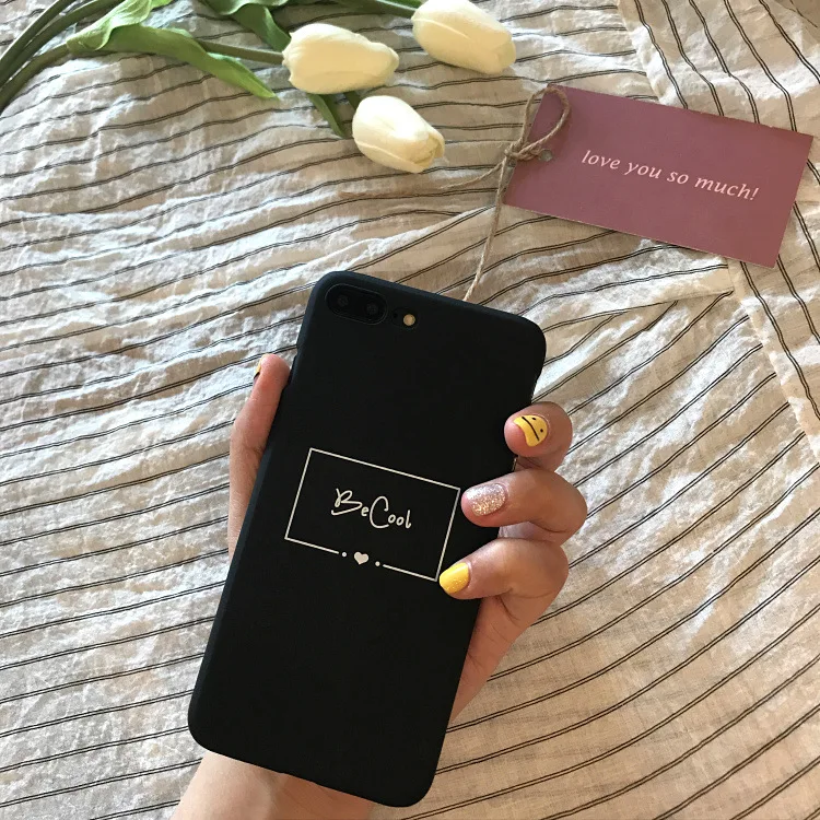 Красный винно-черный Жесткий чехол для телефона Iphone XS Max XR X 6 S 7 8 Plus Happiness Be Cool