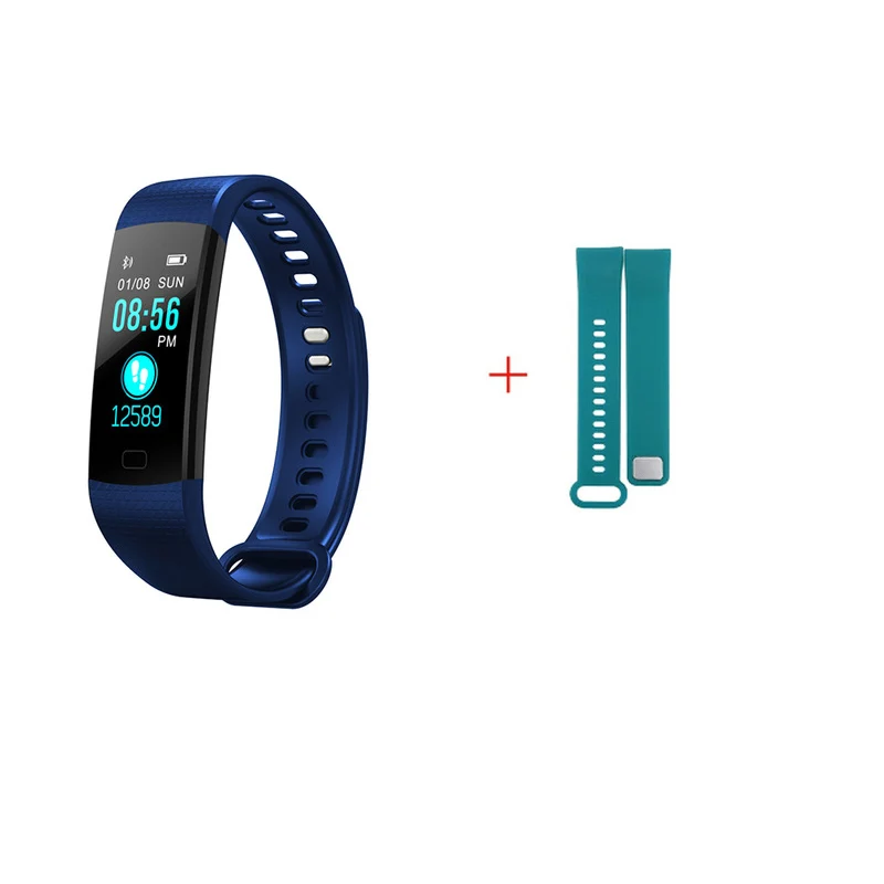 Imosi Smart Band Y5 Монитор артериального давления сердечного ритма высокая яркость цветной экран Смарт Браслет уведомления - Цвет: add 9 strap