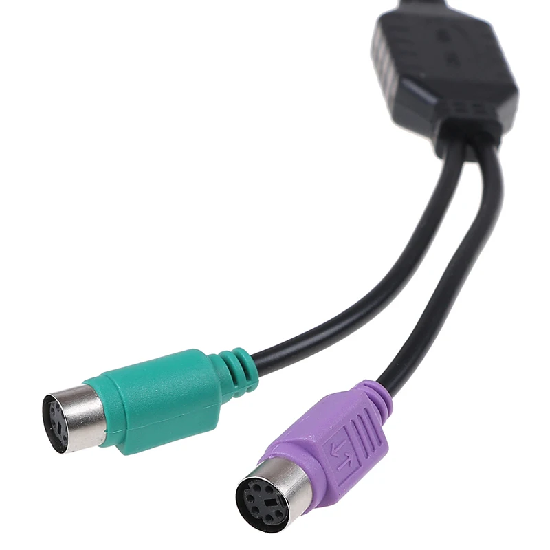 1 шт. USB мужчина к PS/2 PS2 Женский конвертер Кабель адаптер шнура конвертера