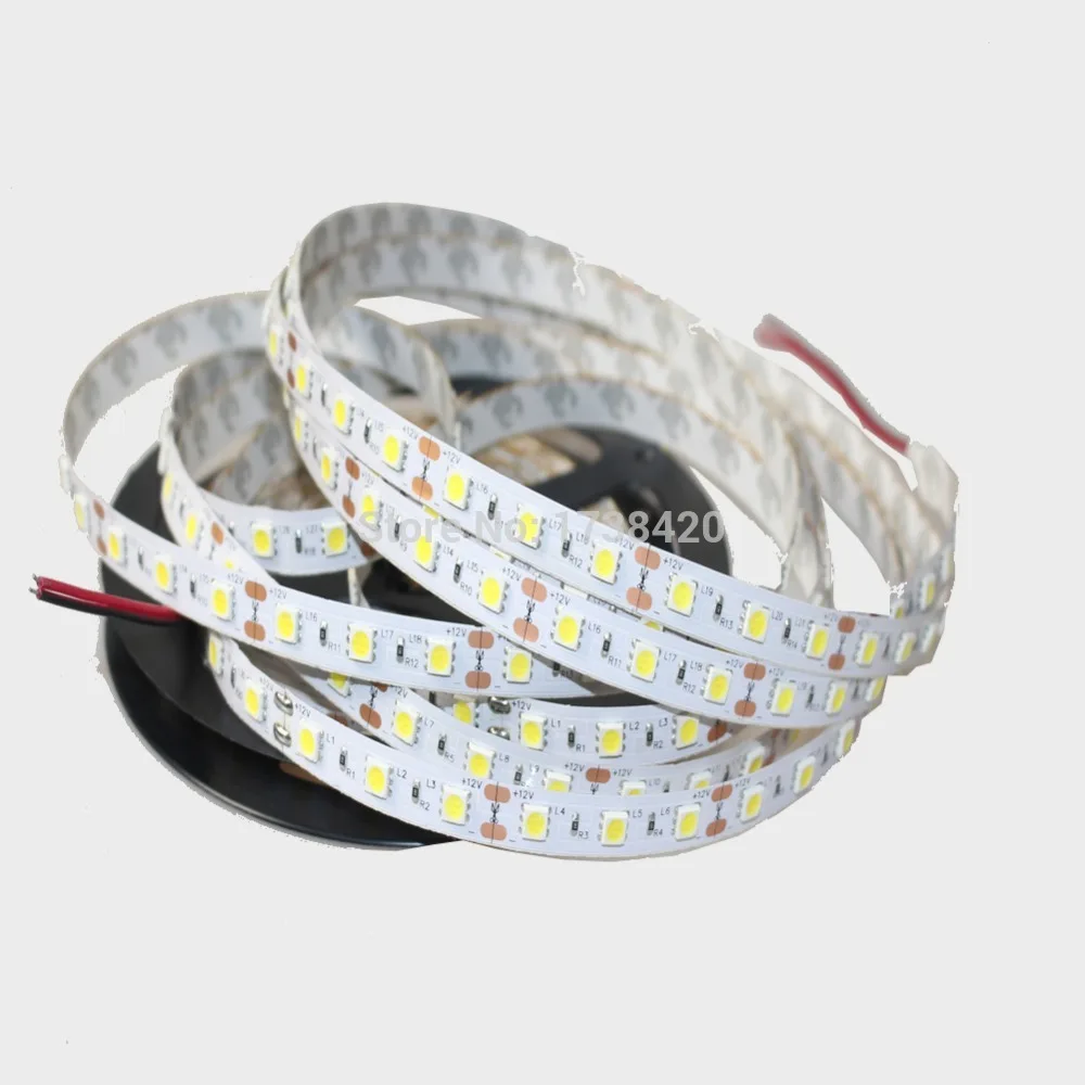 Rgb Светодиодная лента 5050 SMD 12 В Гибкая неоновая 60 светодиодов/м 1 метр RGB белый