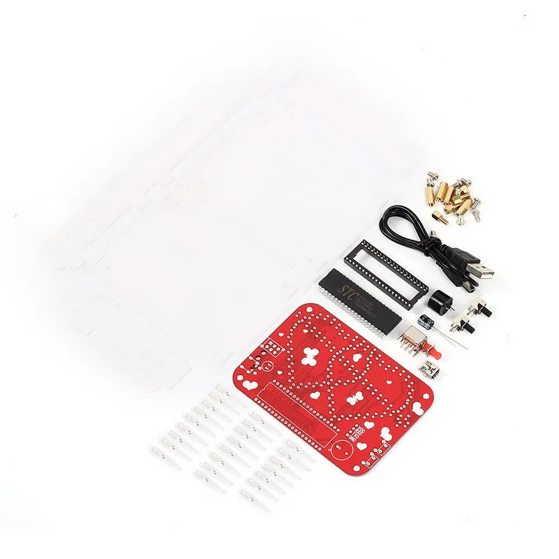 Электронный набор для самостоятельной сборки RGB LED двойной в форме сердца свет