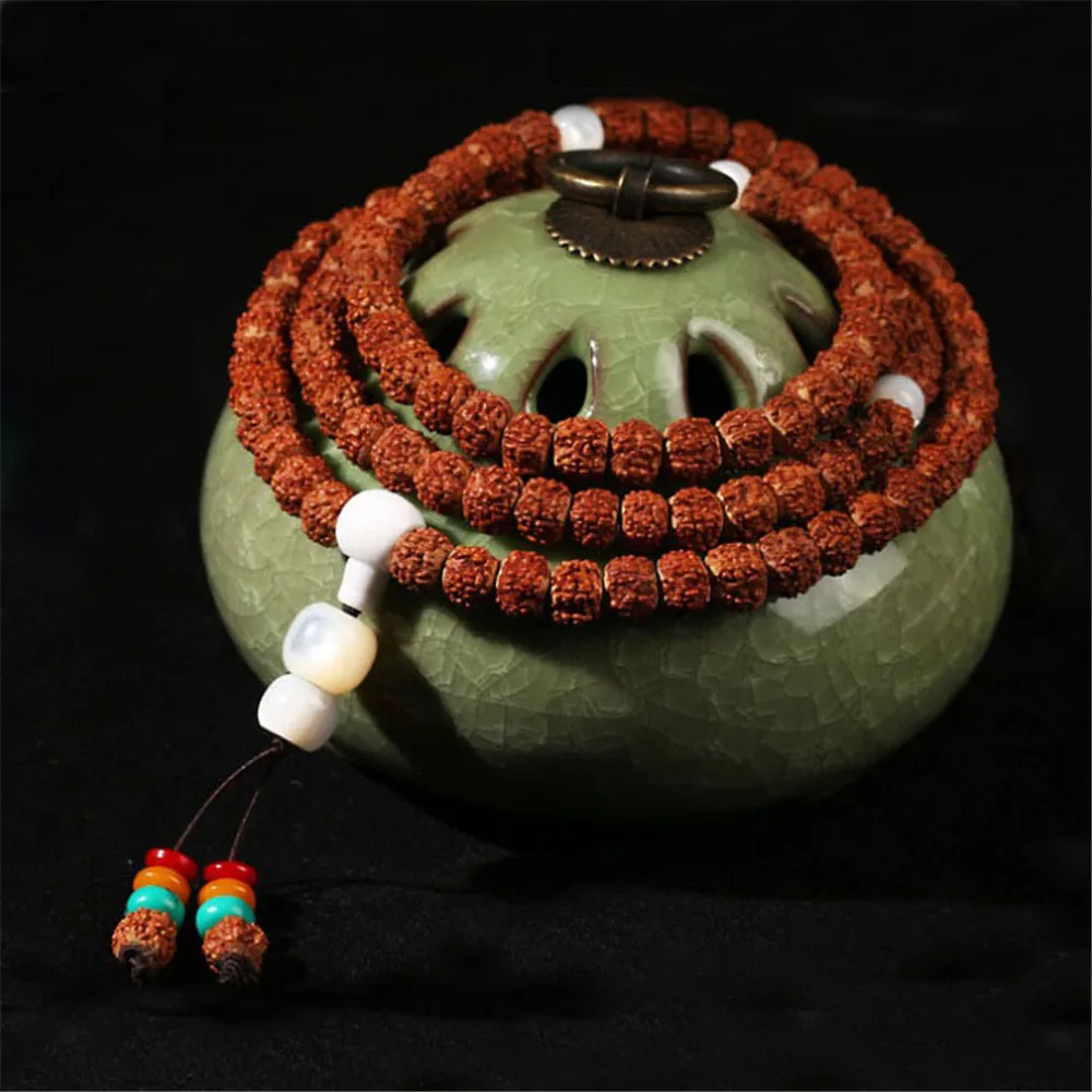 Новый ручной буддийский натуральный 5 лепестков маленький Jingang Bodhi 108 Mala бусы