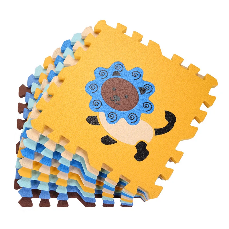 Детский мягкий развивающий коврик для ползания детский игровой пазл из