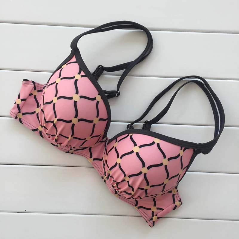 Rhyme Lady new bikini set push up women swimsuits backless swimwear print bathing suit girl beach wear biquini |