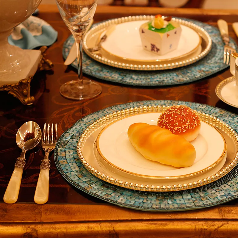 Стейк нож вилка для основного блюда суповый совок столовые приборы из