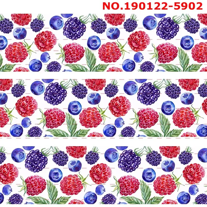 10 ярдов-Различные размеры-лента с принтом милых фруктов и цветов корсажная лента