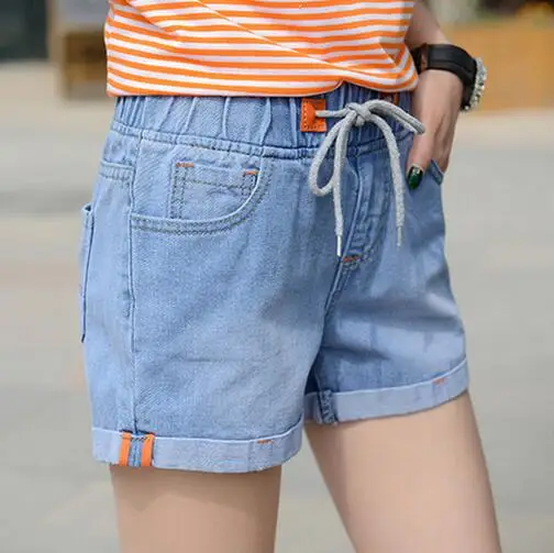 Женские летние свободные трусики с дырками эластичная талия широкие штаны|pants with