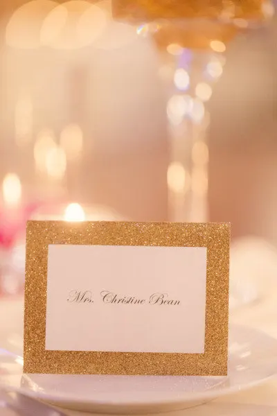 30 шт. золотые карты большого размера с блестками персонализированные настольные