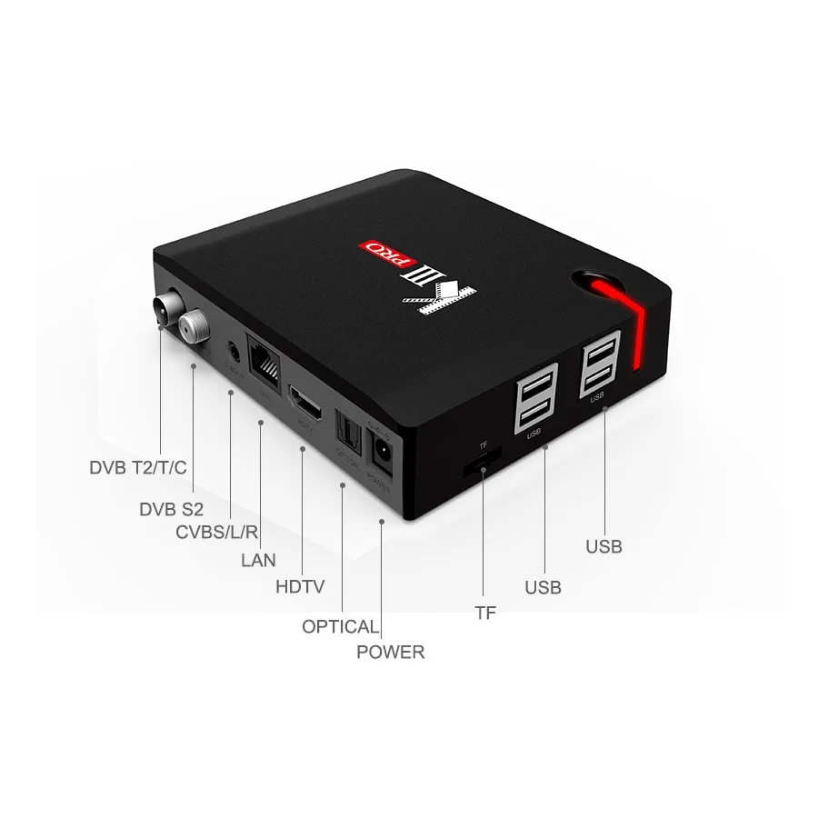 MECOOL KIII PRO DVB-S2 DVB-T2 DVB-C Android 7,1 ТВ приставка декодер 3 Гб 16 Гб Amlogic S912 Восьмиядерный 64 бит 4 к комбо K3 Pro телеприставка