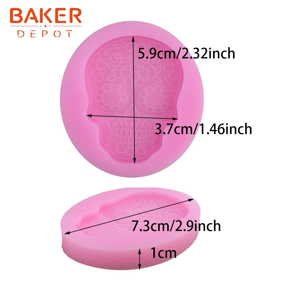 Форма для украшения торта в виде черепа конфет и шоколада |