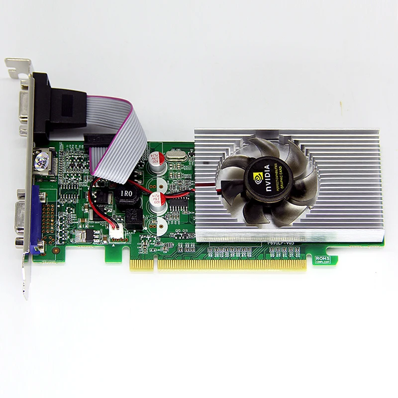 Для видеокарты nVideo Geforce GT610 1 ГБ 64 бит DDR2 VGA + DVI HDMI PCI-E X16 чехол для ПК и LP мощнее чем