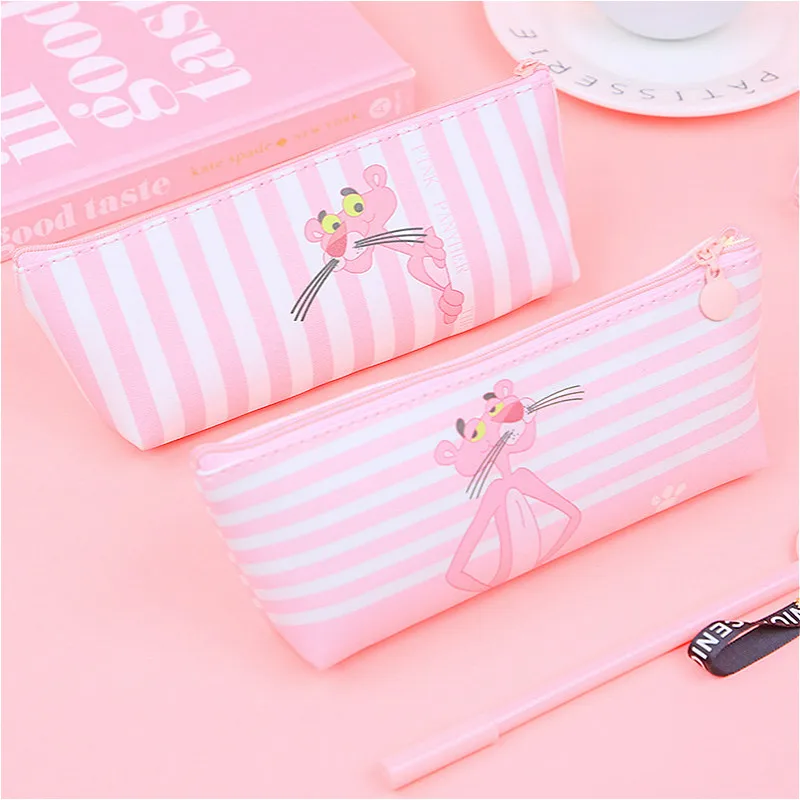 1 шт. розовый леопард Карандаш Чехол большой Kawaii школьный пенал для карандашей
