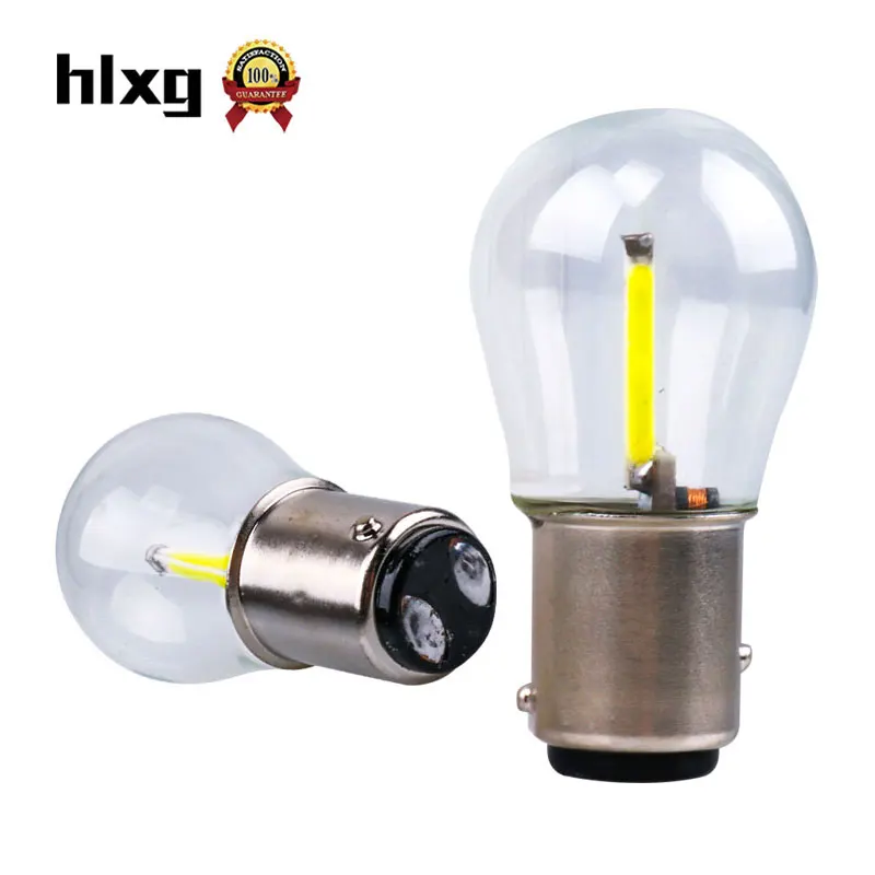 Hlxg 2 шт. Bay15d py21w 1157 светильник COB автомобильный s стоп Стоп задний фонарь Запасная