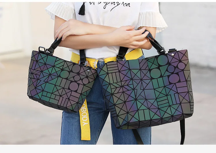 Светящаяся сумка Maelove Женская зеркальная с геометрическими блестками простые