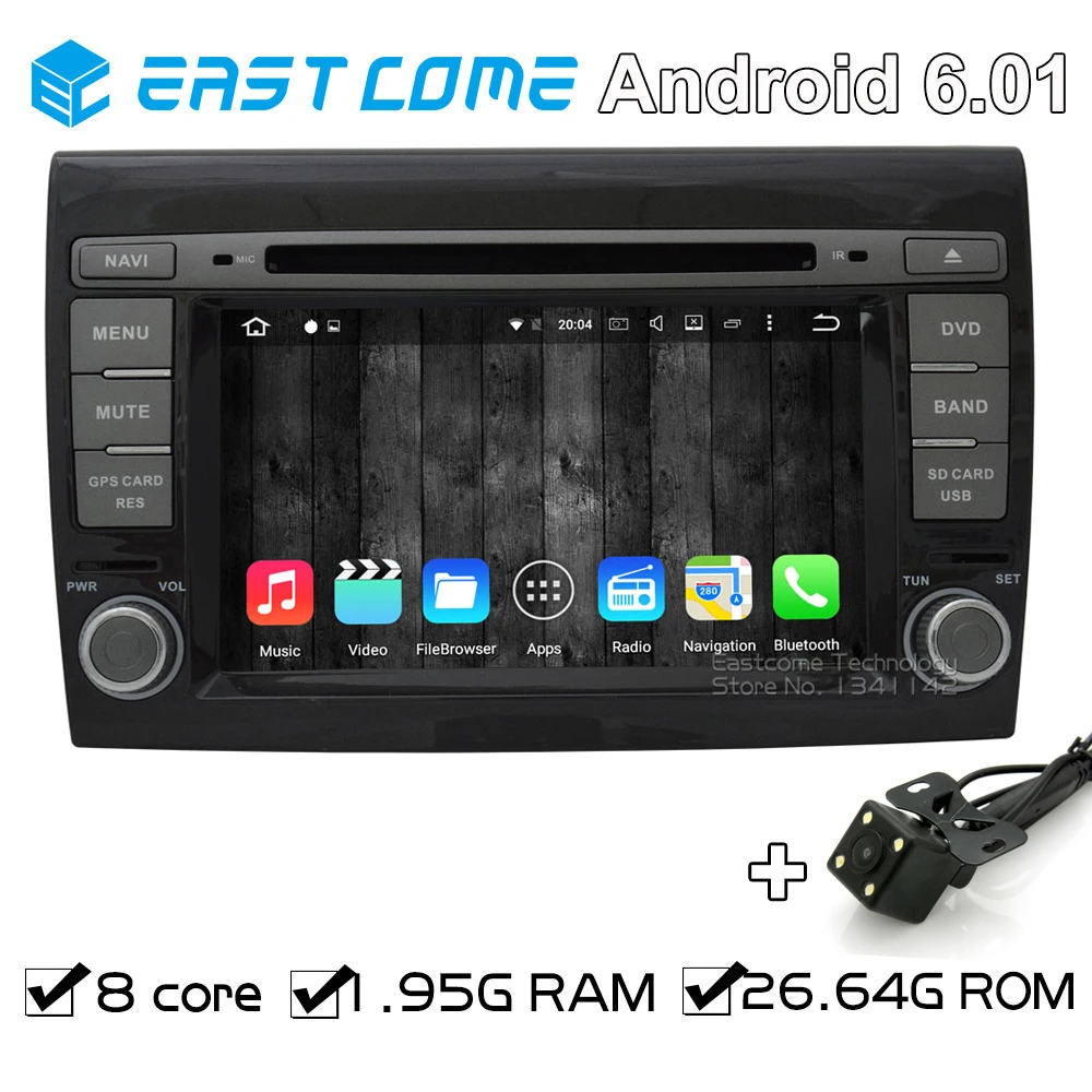 Восьмиядерный автомобильный DVD плеер на Android 6 01 для Fiat Bravo 2007 2008 2009 2010 2011 2012 с радио