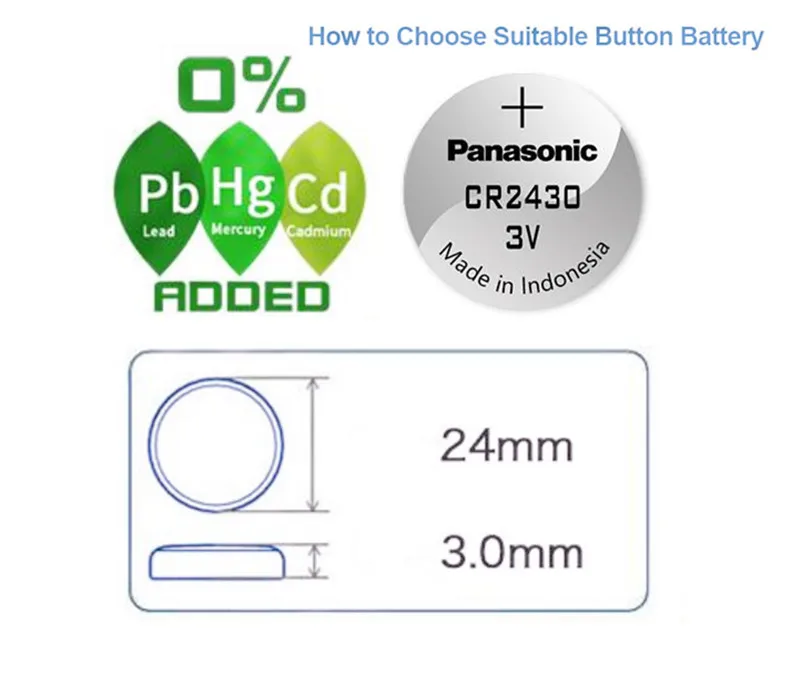 Батарейки Panasonic CR2430 кнопочные 100% подлинные 2 шт./Лот 3 в литиевая батарейка