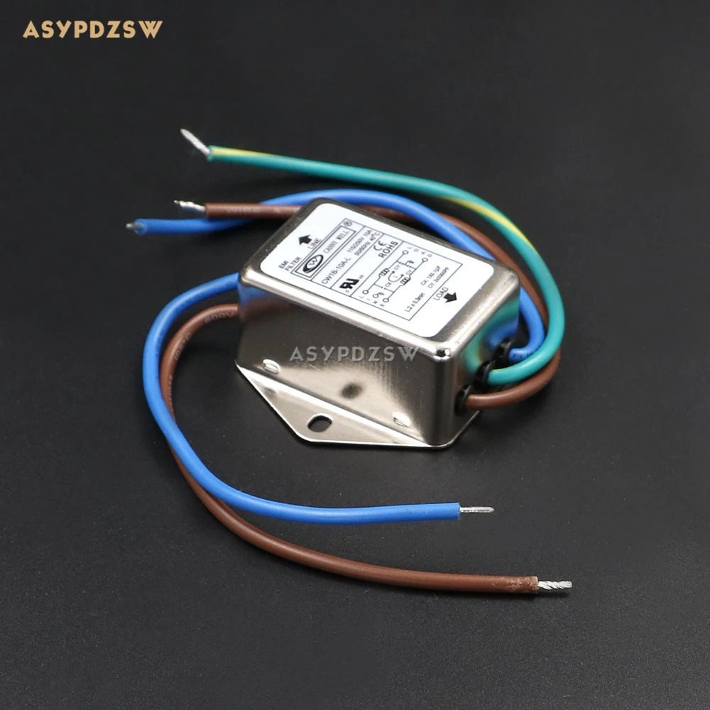 CW1B 10A L EMI фильтр источника питания с защитой от помех AC 115V/250V очиститель фильтра
