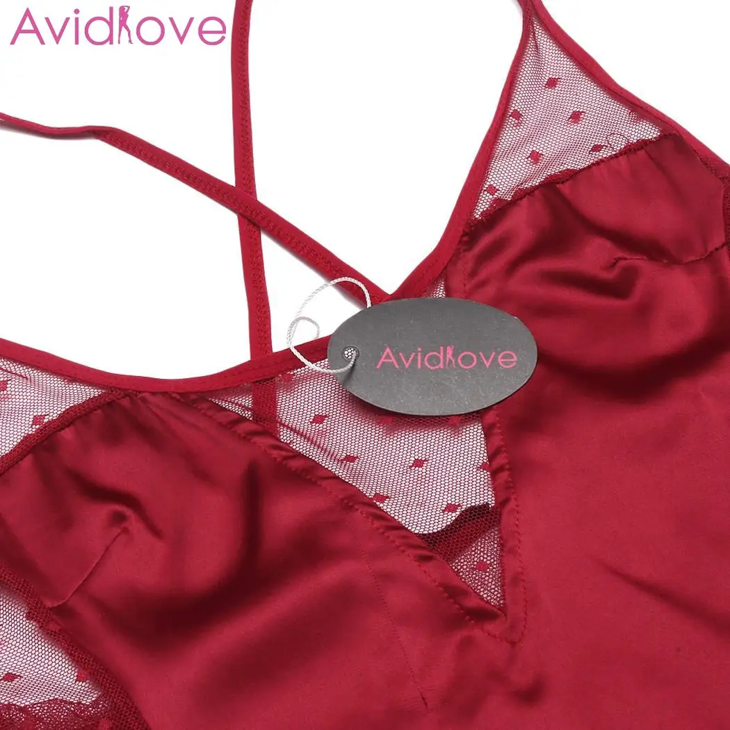 Женское нижнее белье Avidlove соблазнительное Кружевное боди с треугольным вырезом