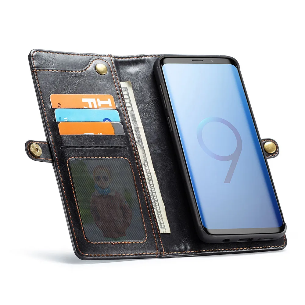 CaseMe съемный магнитный чехол бумажник с откидной крышкой для Samsung Galaxy S9/S9