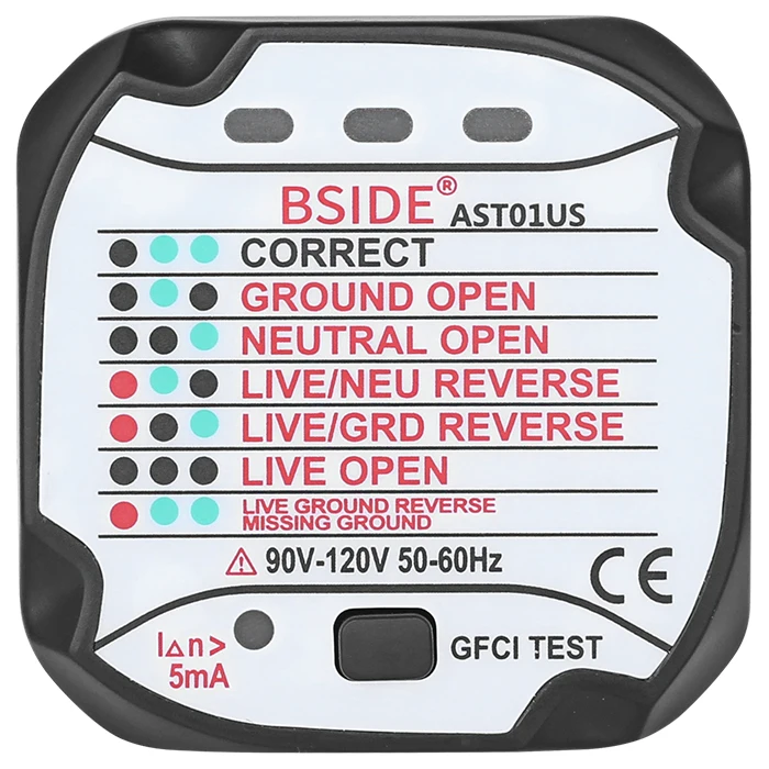 AST01 US Socket Circuit Phase Detector Insulated Durable Breaker Finders With Wide Application Professional Instruments | Инструменты