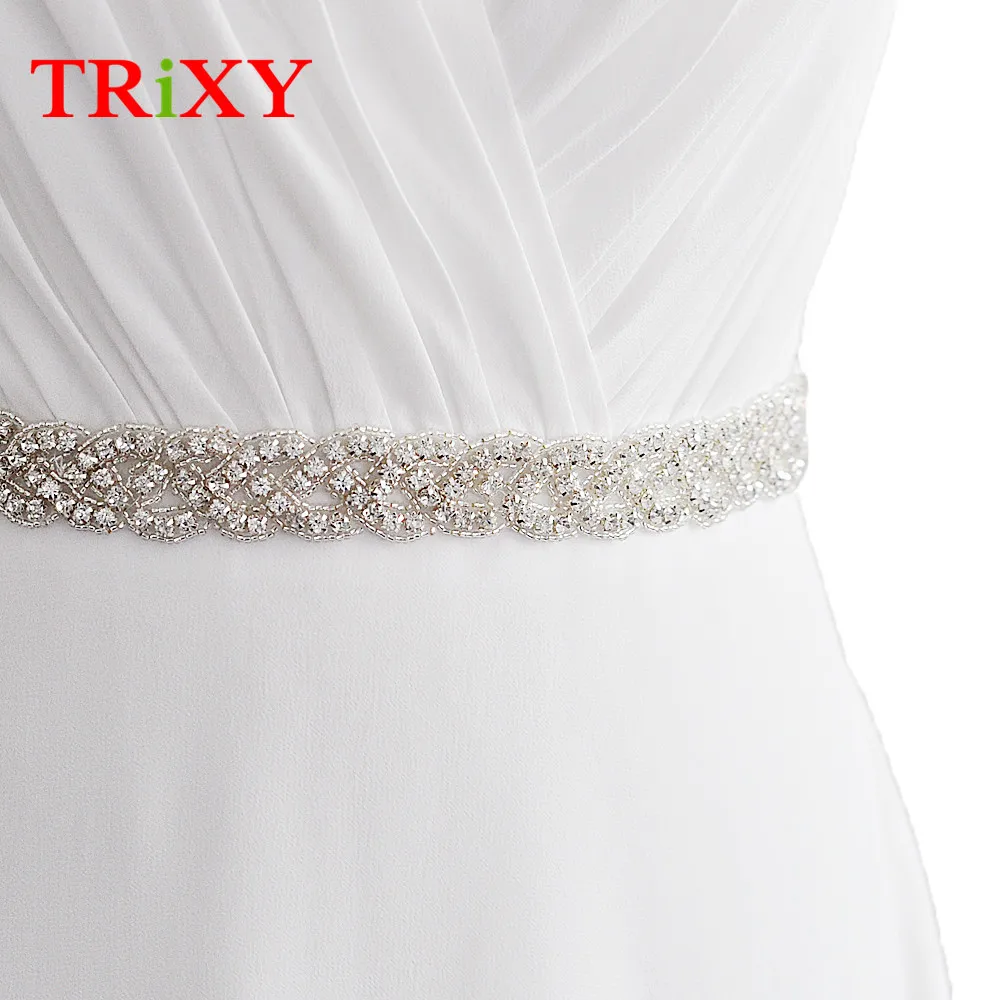TRiXY S216 бесплатная доставка женские Стразы пояс для невесты свадебное платье