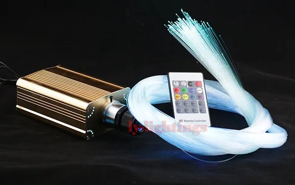 Personal DIY optic fiber light kit 25W led light +3m optical fibres RGB color change wireless star ceiling light