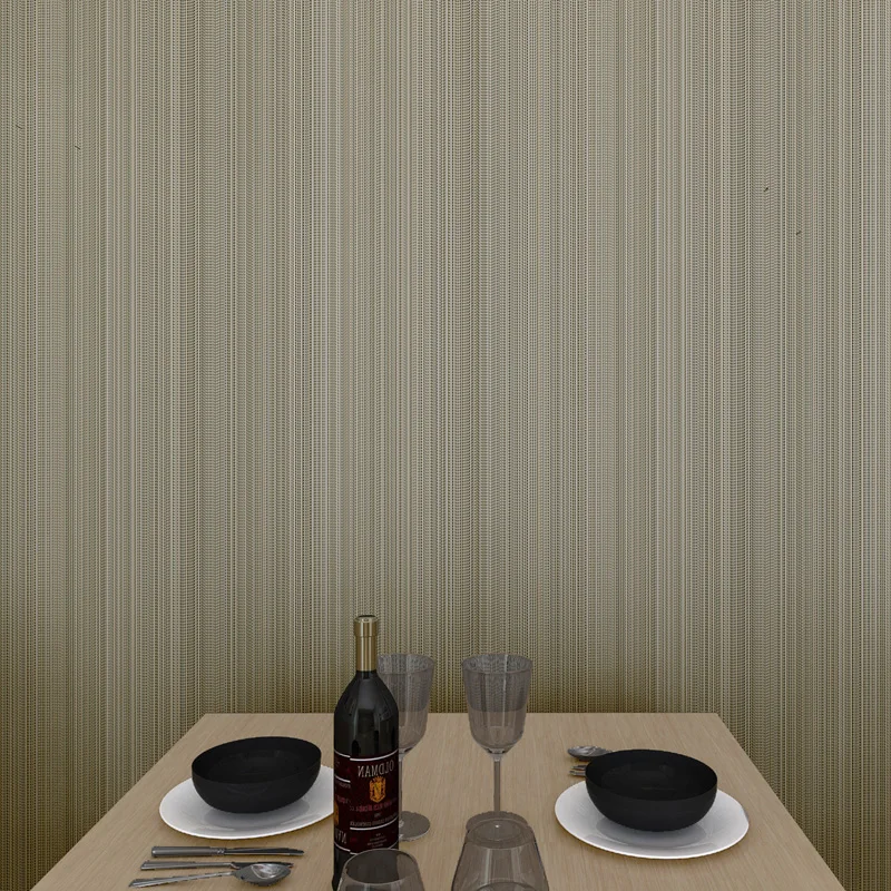 Обои из нетканого материала простые темно-серые обои в тонкую полоску для