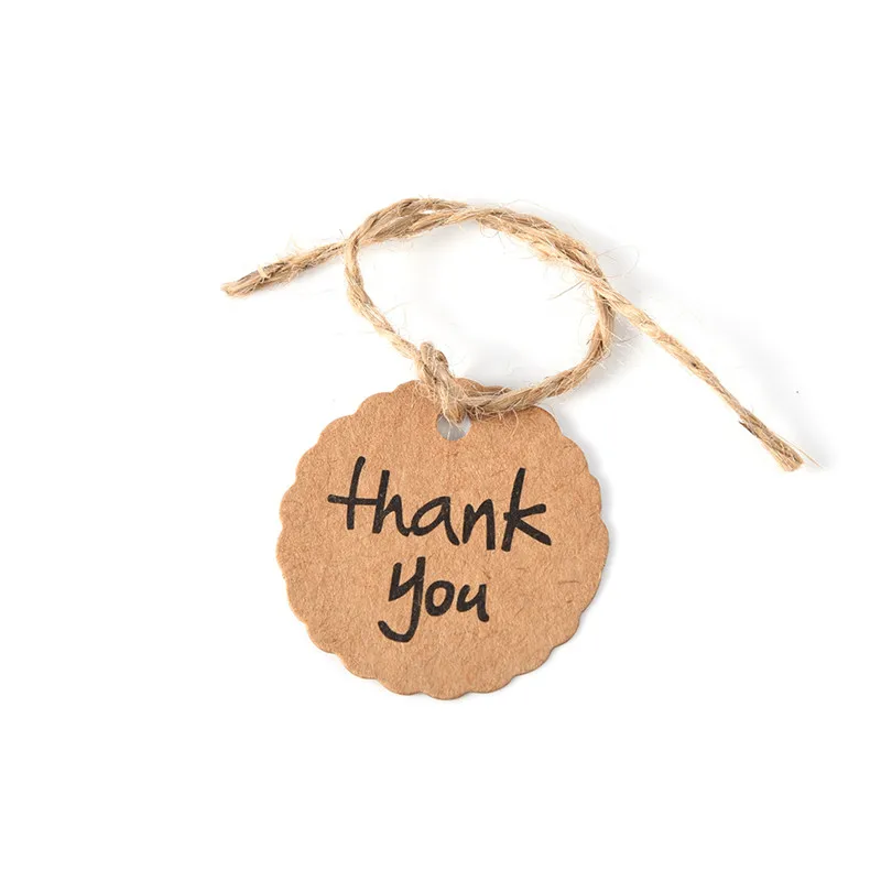 100 шт. &quotспасибо&quot подарочные бирки бумажные свадебные открытки Коричневые