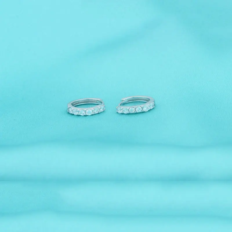 FNJ 925 серебряные серьги AAA Кристалл кубический циркон для женщин 100% S925