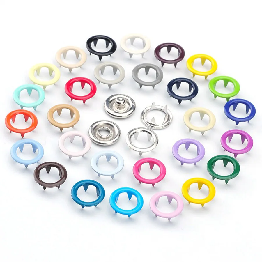 9 5 мм 100 комплектов карамельных металлических кнопок-застежек для детей застежки