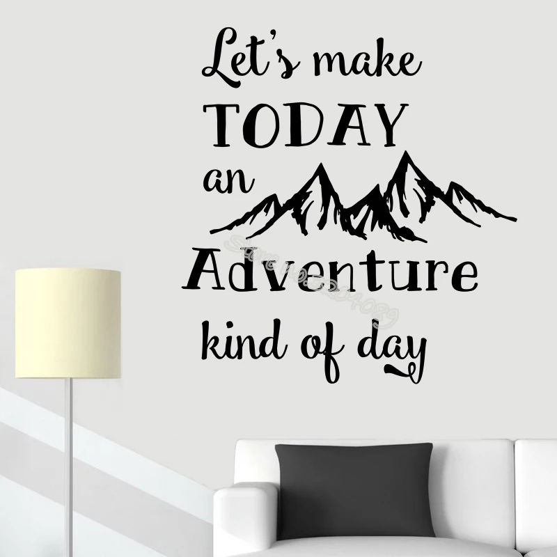 Наклейка на стену Король приключений дня настенный постер с надписью Let's Make Today