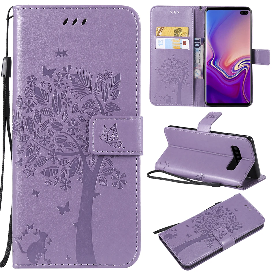 Магнитный чехол-бумажник для телефона Samsung Galaxy S10 Plus S10e S9 S8 S7 S6 Edge S5 S4 S3 mini i8190