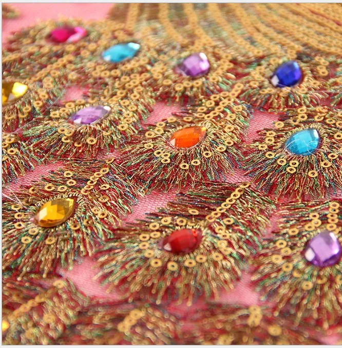 2017 винтажные золотые патчи с вышивкой в виде феникса цветные со стразами для