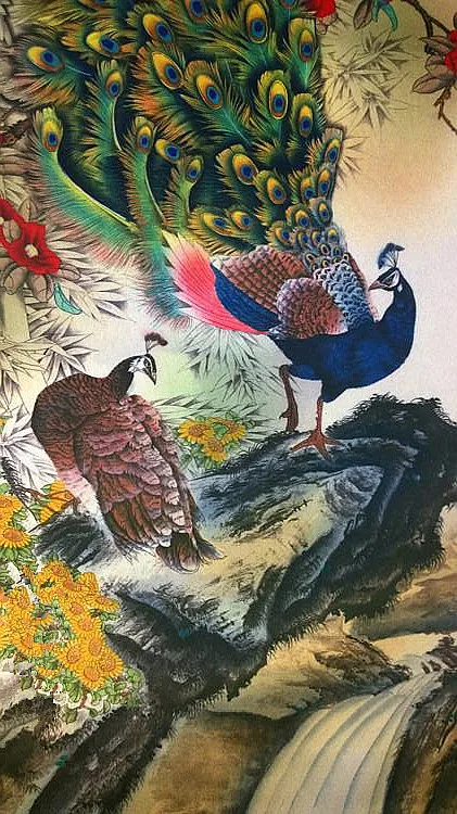 Cuiyu шелковая Живопись для гостиной декоративные картины обучения