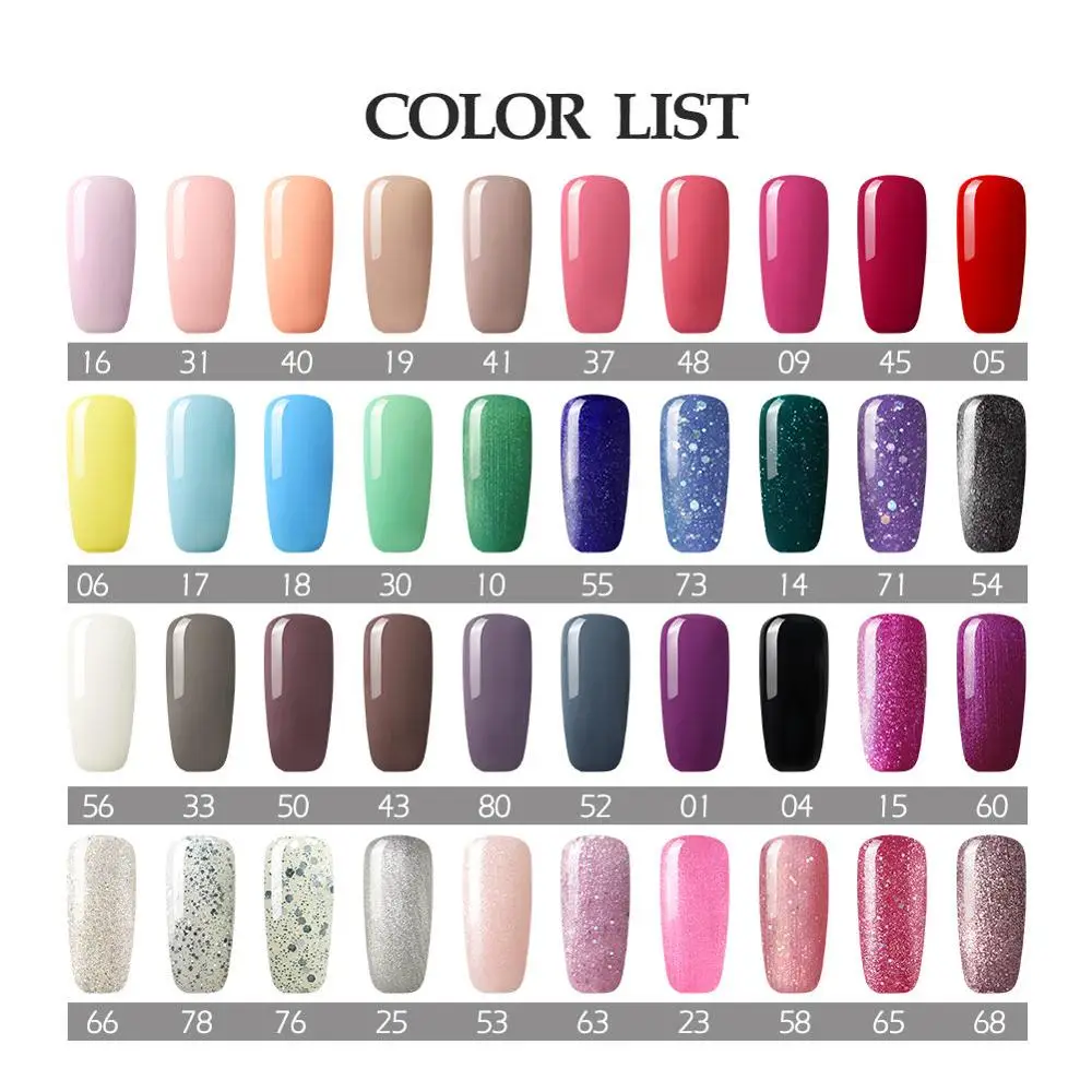 40 Color Set 01 COSCELIA набор гель-лаков для ногтей 10 мл 80/40 цветов для наращивания ногтей маникюрный набор впитывающий Гель-лак Гибридный Гель для нейл-арта - Цвет: 40 Color Set 01