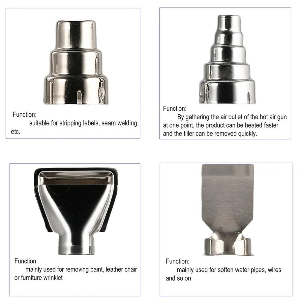 4 шт. Тепловая пушка горячего воздуха комплект сопел термоусадочная краска для