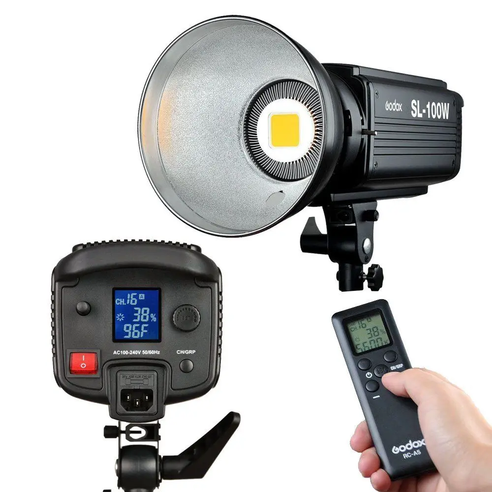 Godox SL-100W светодиодный видео светильник 100 Вт лампы 6500LUX непрерывной студийной