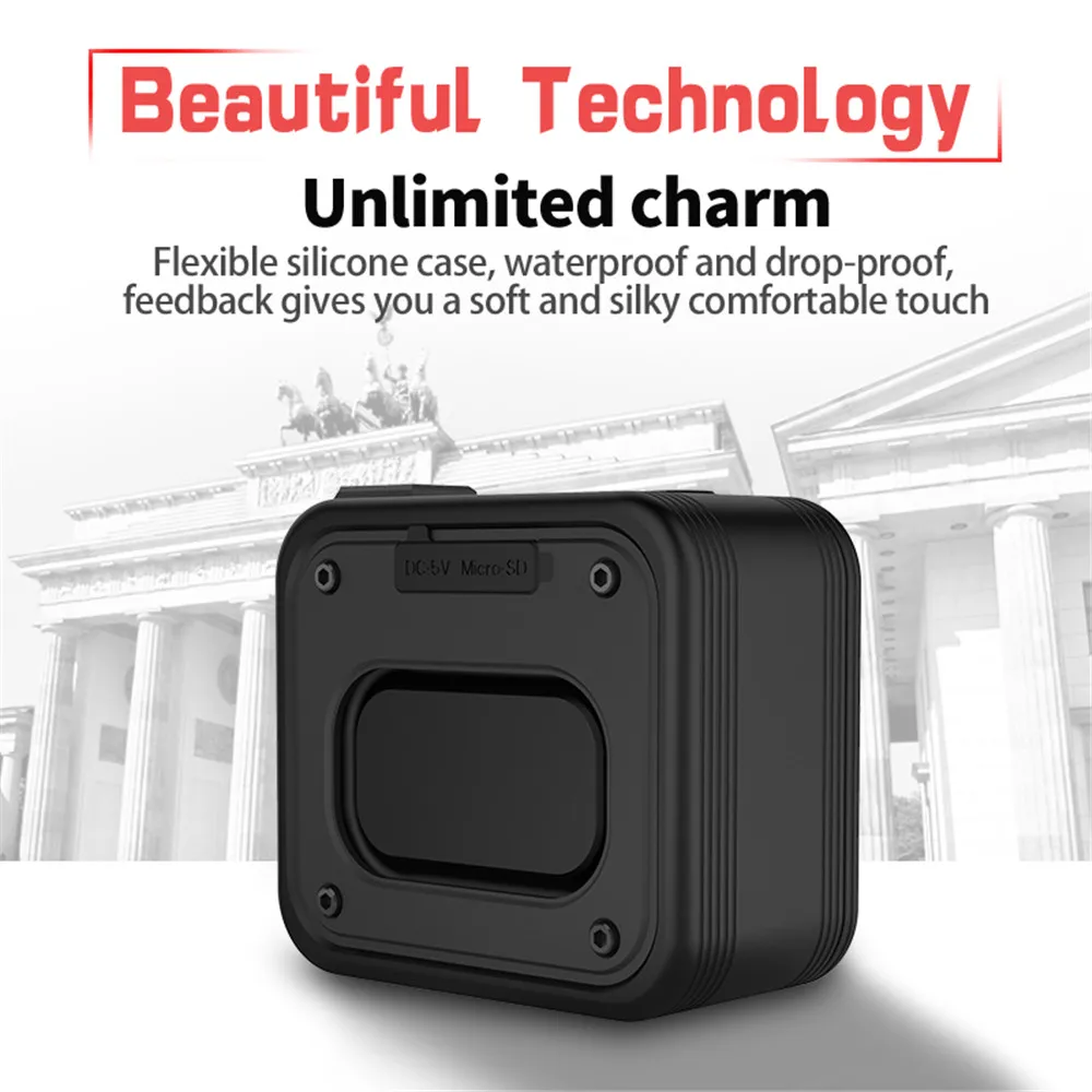 Portable Speaker Bluetooth Column Outdoor IPX7 Waterproof Subwoofer Bass Stereo Music Player with Power Bank Box | Электроника