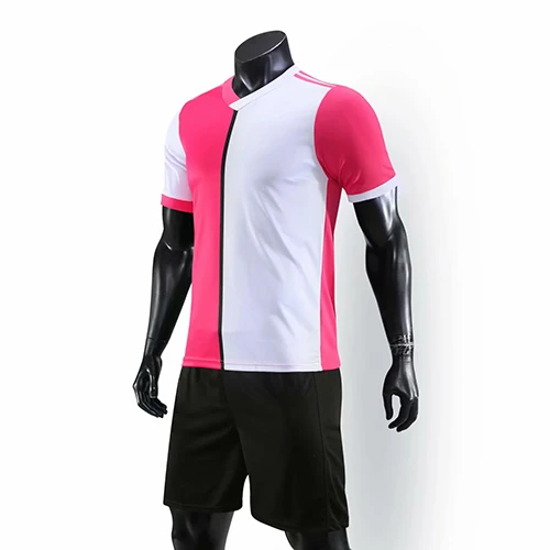 Pink Футбольные майки для взрослых, футбольные майки для мужчин, Футбольная форма на заказ, футбольные наборы, спортивные костюмы, новинка, EU S-2XL - Color: Pink