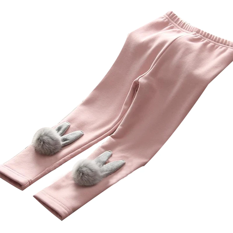 

Children double plus cashmere thickened Leggings 2022 girls winter new furry ball warm trousers pants