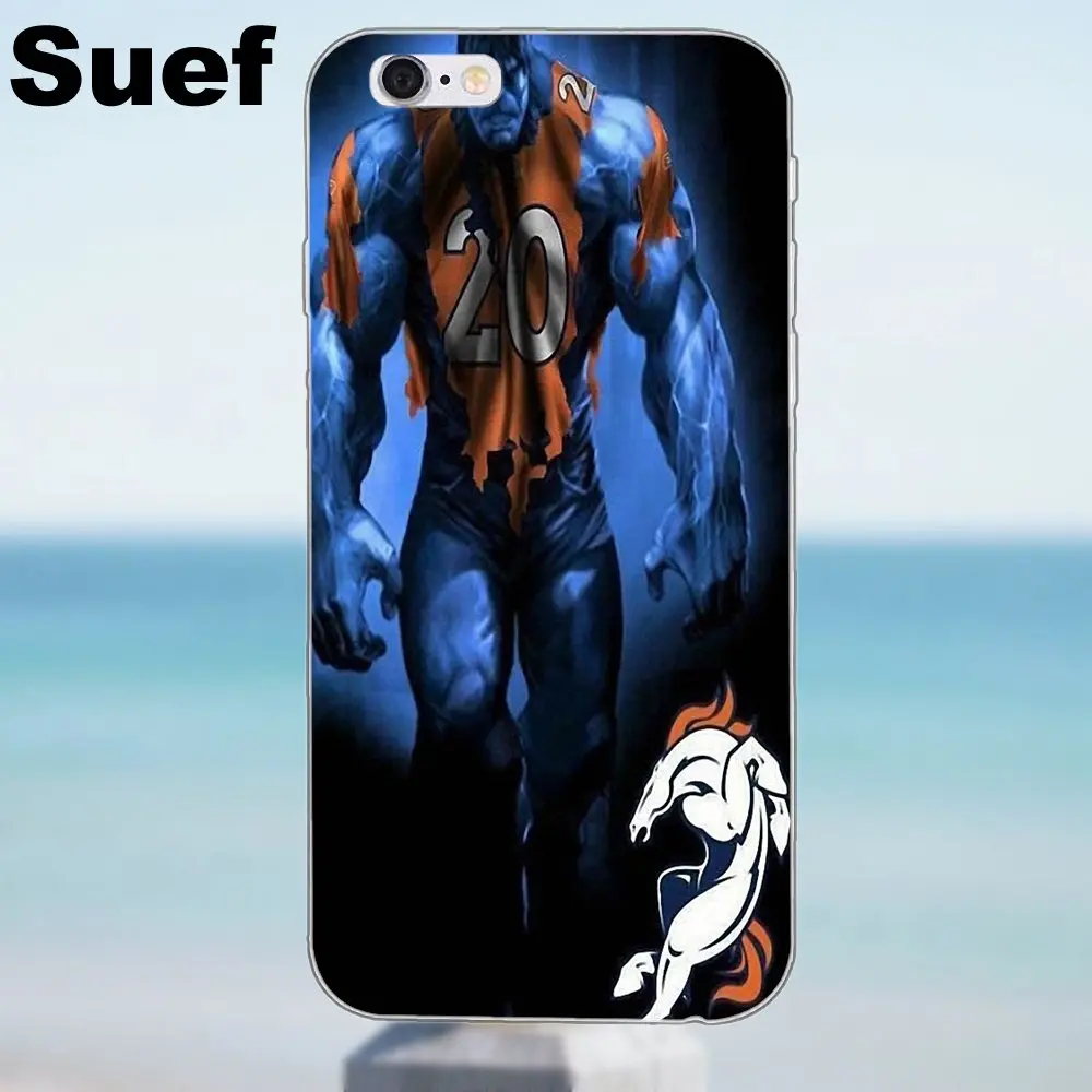 Suef Broncos логотип для iPhone 4 4S 5 5S 5C SE 6 6S 7 8 Plus X Galaxy J1 J3 J5 J7 A3 A5 2016 2017 защитные чехлы из ТПУ