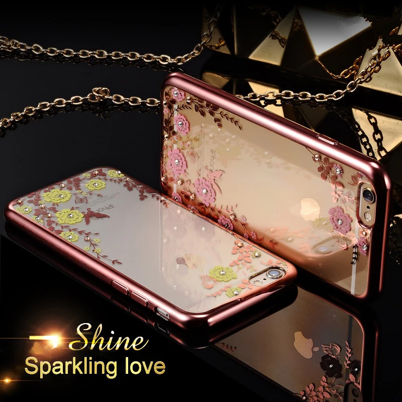 Роскошный силиконовый чехол с 3D цветами для iPhone 6 s 6S 7 7S iPhone 8 Plus X 10 5 5S 5SE 4 4S 6plus 6splus 7Plus 8 Plus чехол для сотового телефона