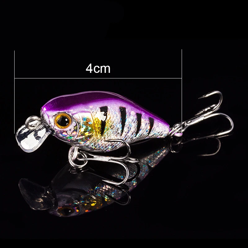 4cm 5.9g Mini Fat Body Fishing Lures Artificial Hard Minow with 8# Treble Hook Swimbait 3D Eyes Lifelike Bait Accessory | Спорт и