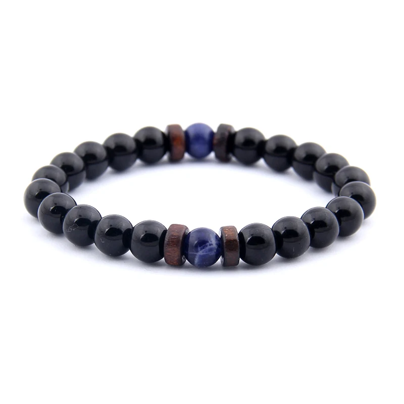 Натуральная бусинка из лунного камня тибетского Будды браслет чакра Лава камень