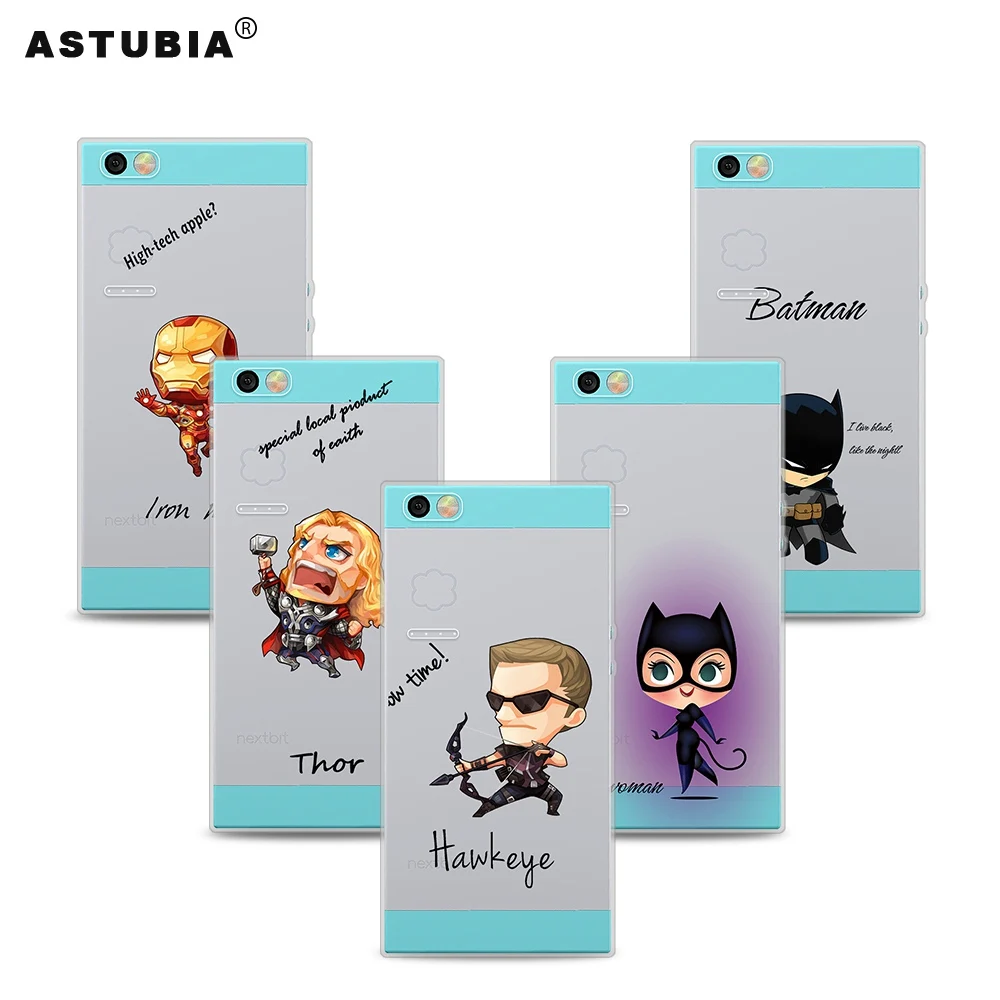 Для Nextbit Робин случае Marvel Heroes серии кремния Мягкие TPU чехол для Прозрачный