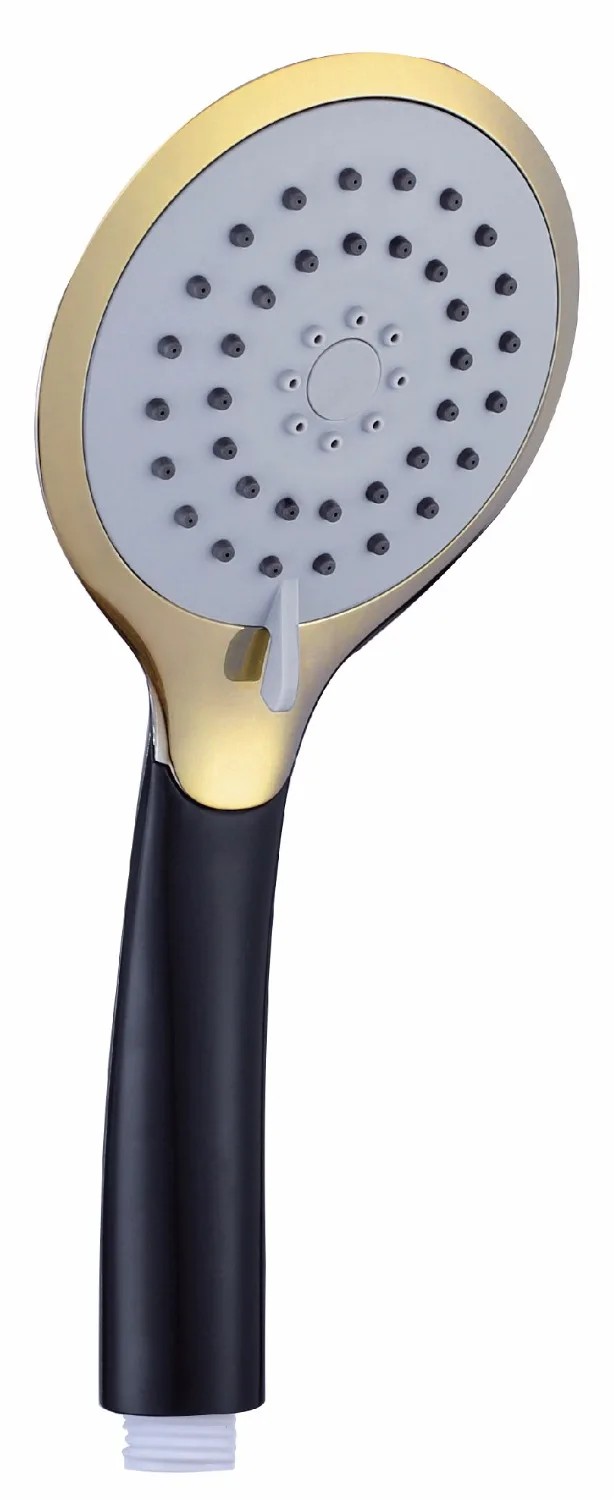 Free Shipping ABS Chrome Black Finish Shower Heads High Pressure Round Hand Hold head for Bathroom Bath | Строительство и ремонт
