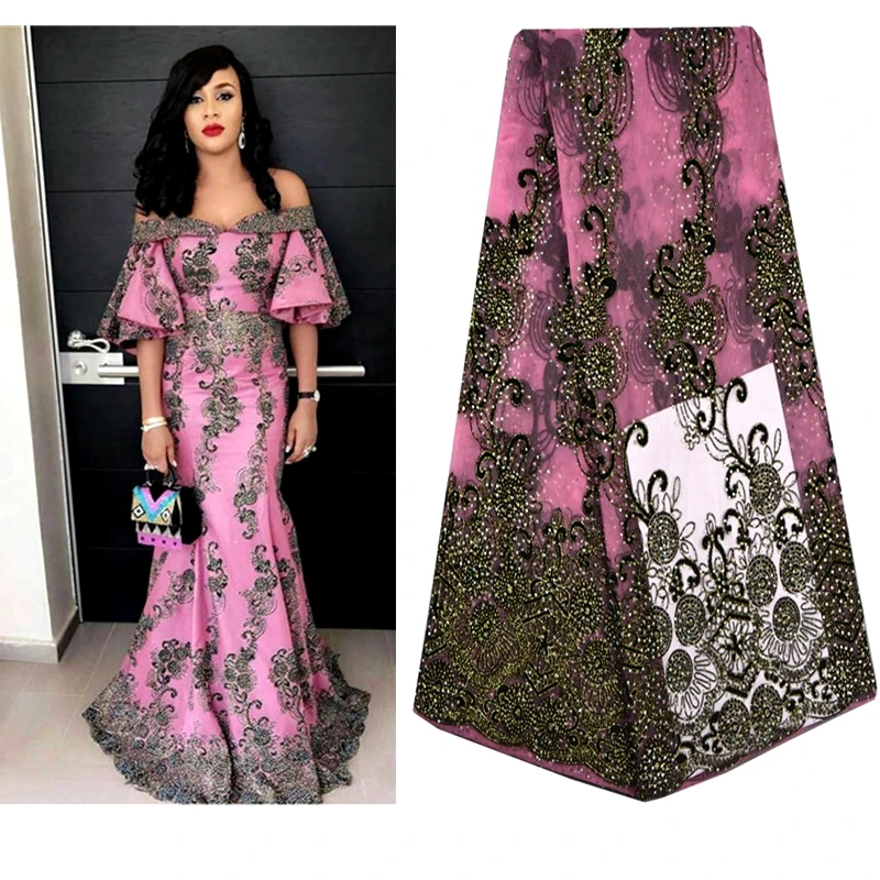 Красивая африканская кружевная ткань 2018 высококачественное кружево из