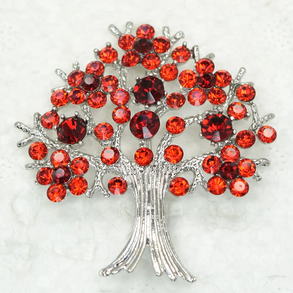 12 шт./лот оптовая продажа броши в виде рождественской елки со стразами модная