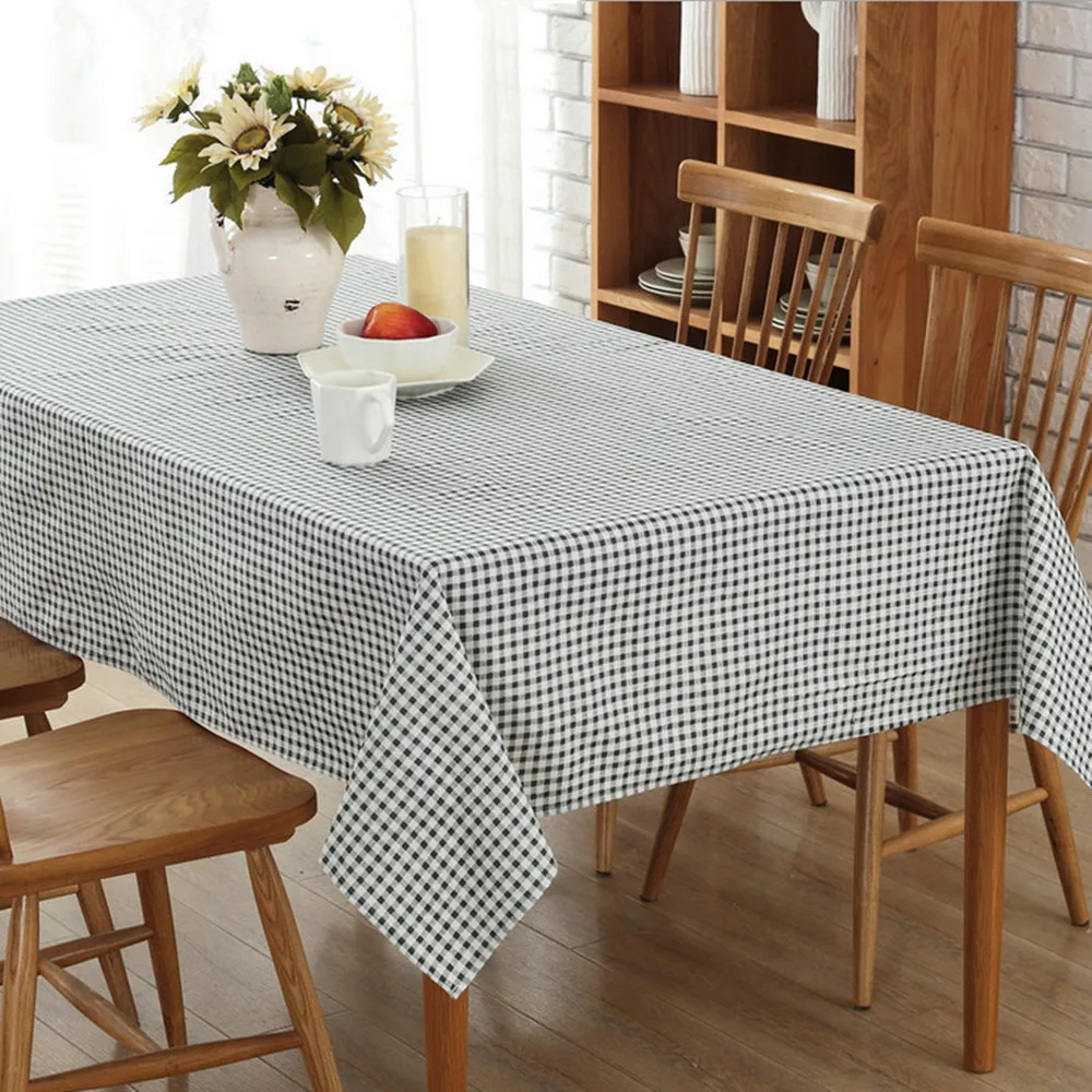 Simple lattice series of cotton and linen tablecloths decorative cloth restaurant printing table cloth home textile products