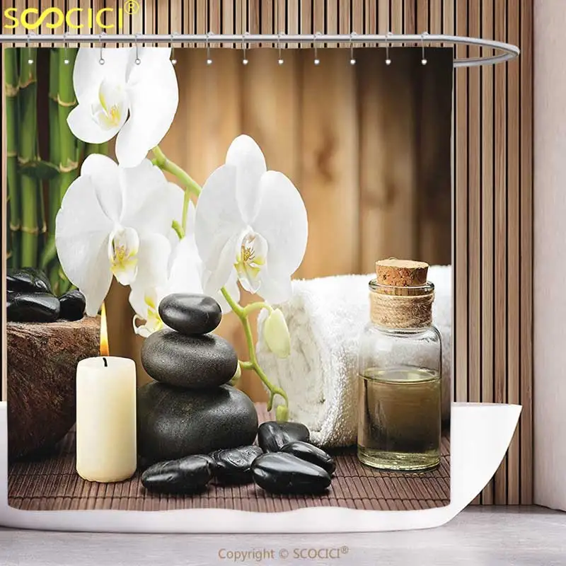 Занавеска для душа из полиэстера Spa-Декор украшение в азиатском спа-стиле с